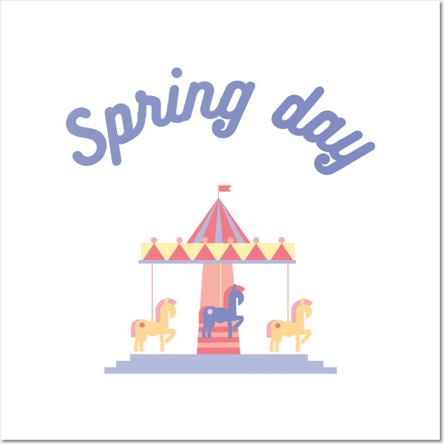 BTS Spring Day carousel Wall Art by Oricca